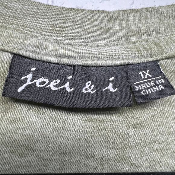 Joei & I Burnout T-Shirt Womens 1X Stretch Lightweight Country Western Cowgirl - Picture 2 of 8